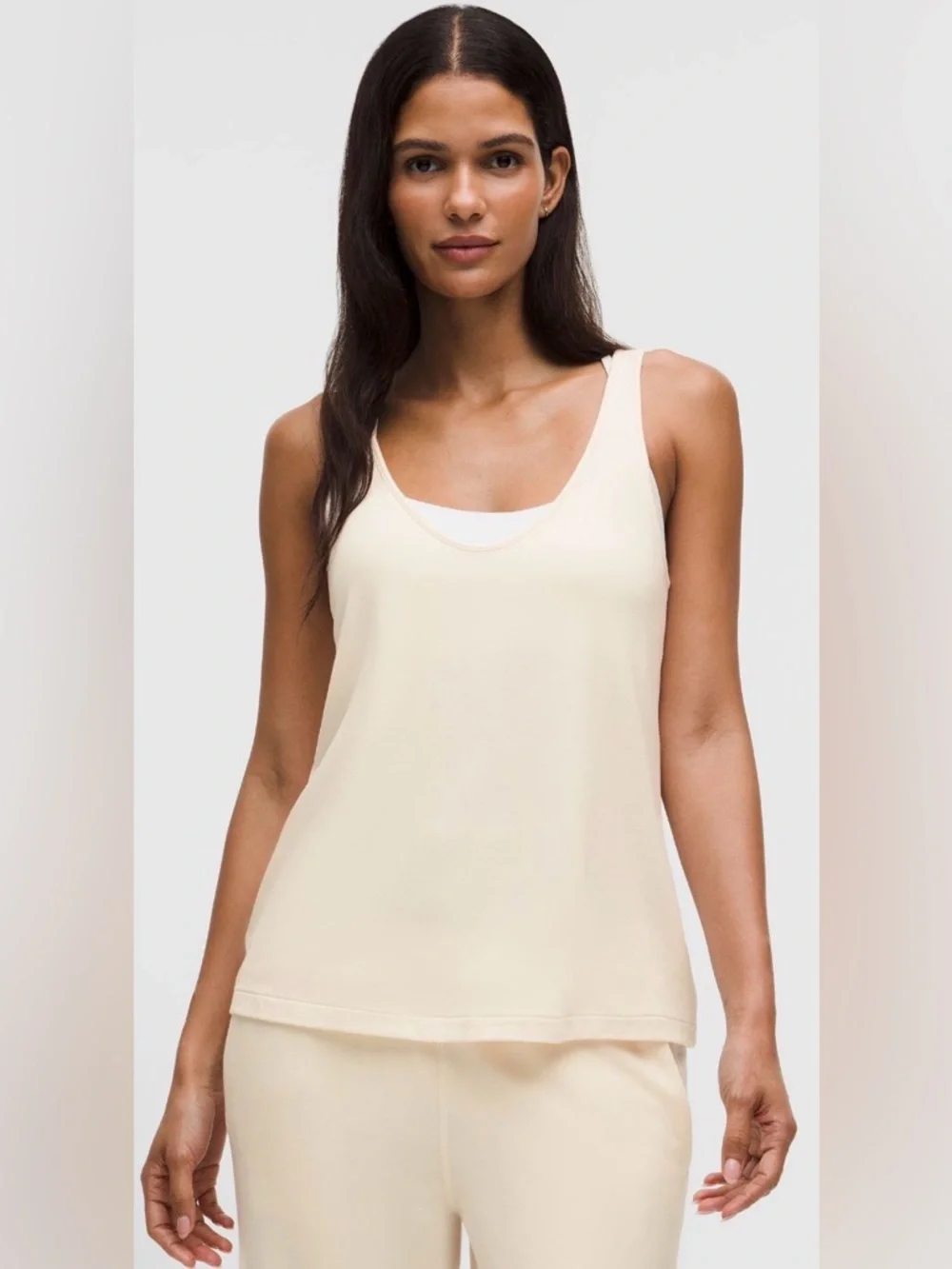 Lululemon BeCalm V-Neck Tank Coconut Ivory M
